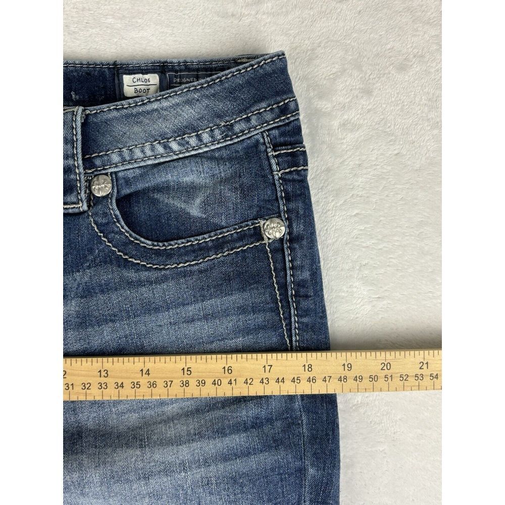 Miss Me Jeans Women's Size 31 Chloe Bootcut Blue Mid Rise Jeans (Hemmed) - Picture 5 of 15